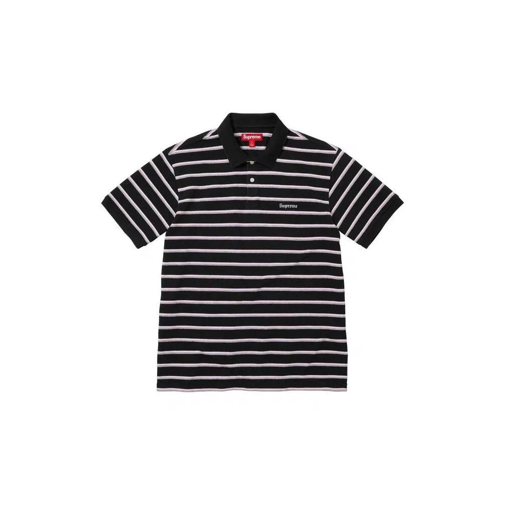 Свитера Supreme Washed Stripe Polo 'Black' 1