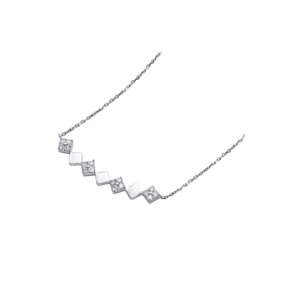 [ Бесплатное колье ] LITZ 18K Белое золото Бриллиантовый кулон SJ-MX-ND3479 (1.76г+/-) 3
