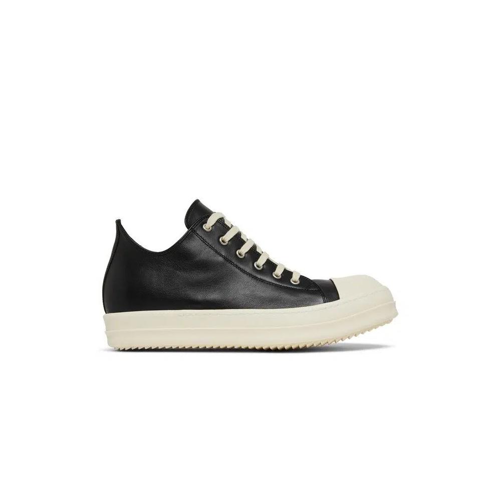 Кроссовки Rick Owens Strobe Leather Low 'Black Milk' 1