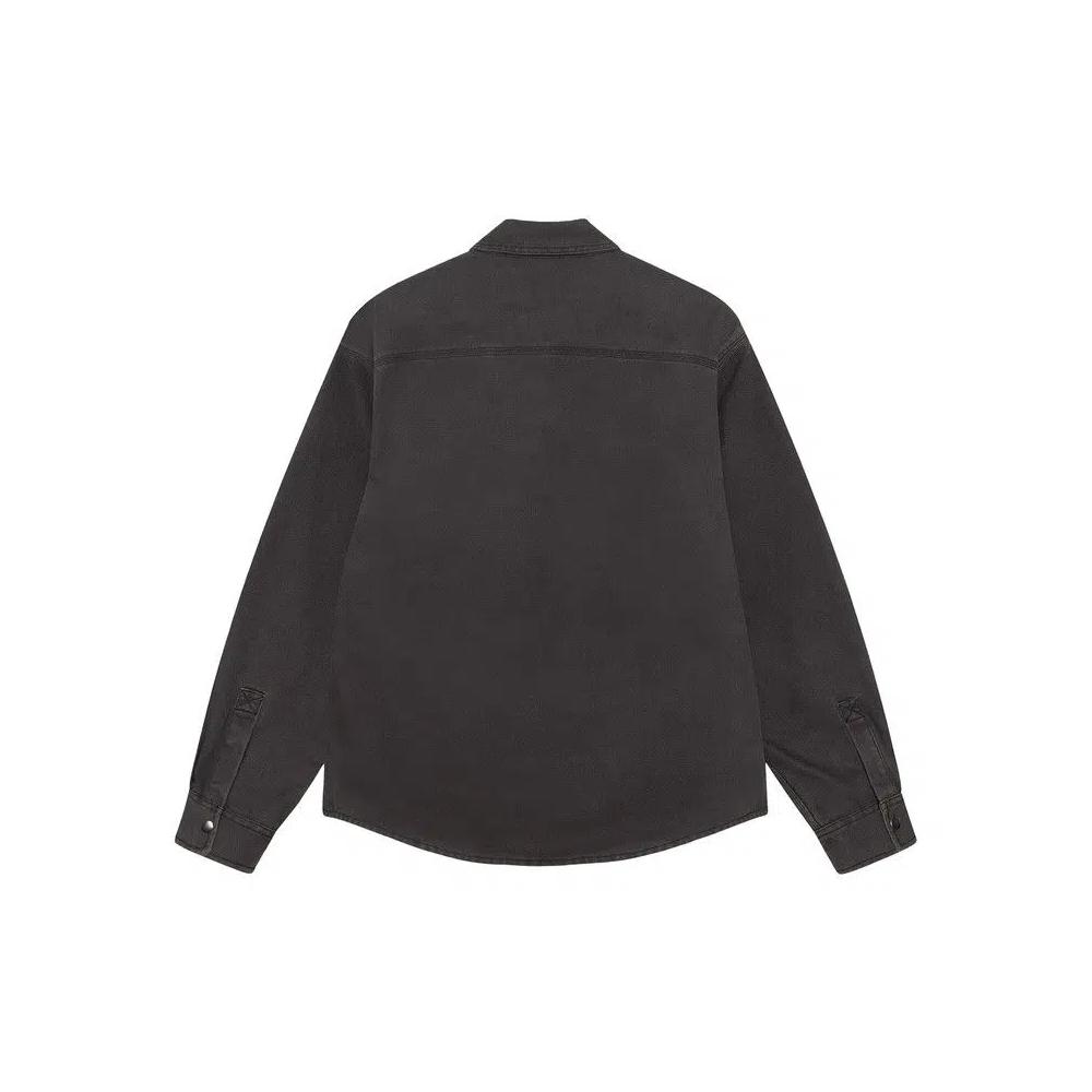 Рубашки на пуговицах Stussy Heavy Washed Canvas Shirt «Black» 2
