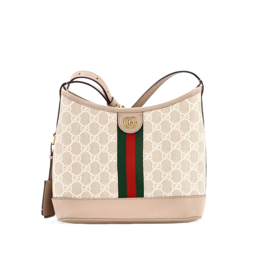 Сумка на плечо Ophidia Open Bucket Bag из канваса с узором GG 1