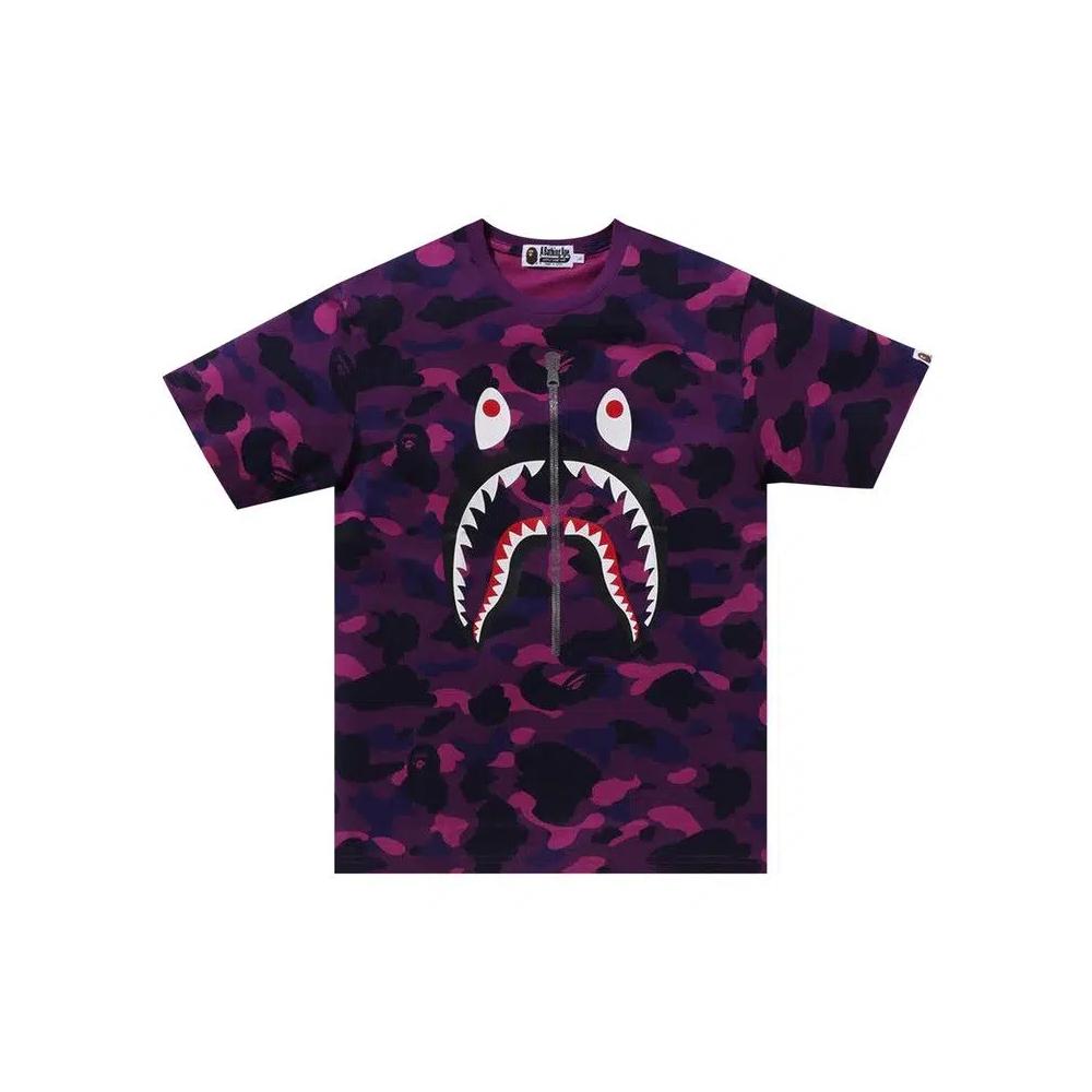 Футболка BAPE Color Camo Shark Tee 'Purple' 1