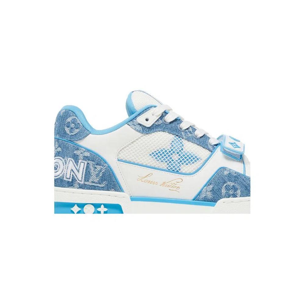 Кроссовки Louis Vuitton Trainer Low «Velcro Strap - Light Blue Monogram Denim» 2