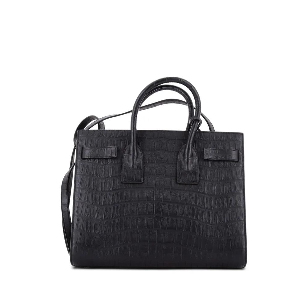 Маленькая сумка-сэтчел Sac de Jour NM с тиснением под кожу крокодила 2