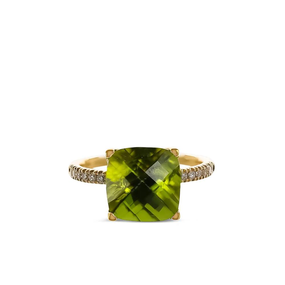 Кольцо Peridot из желтого золота 1
