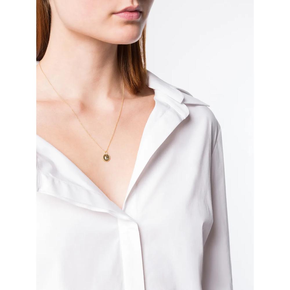 Колье L Initial Charm из желтого золота с бриллиантами 2