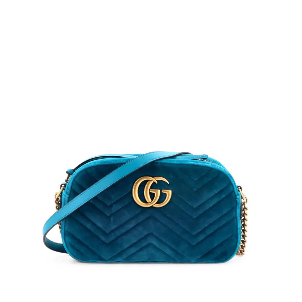 Маленькая сумка через плечо GG Marmont Shoulder Bag Matelasse Velvet 1