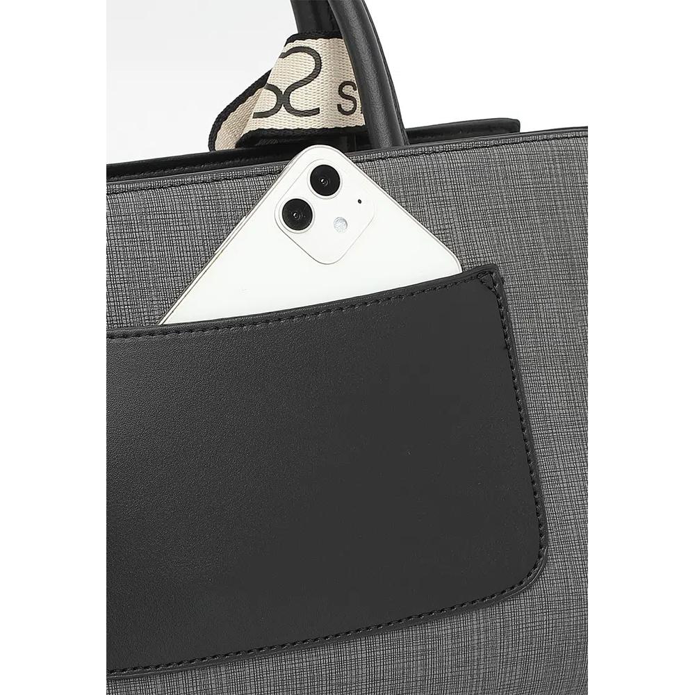 Женская сумка с верхней ручкой / слинг-сумка / сумка через плечо - черный 7
