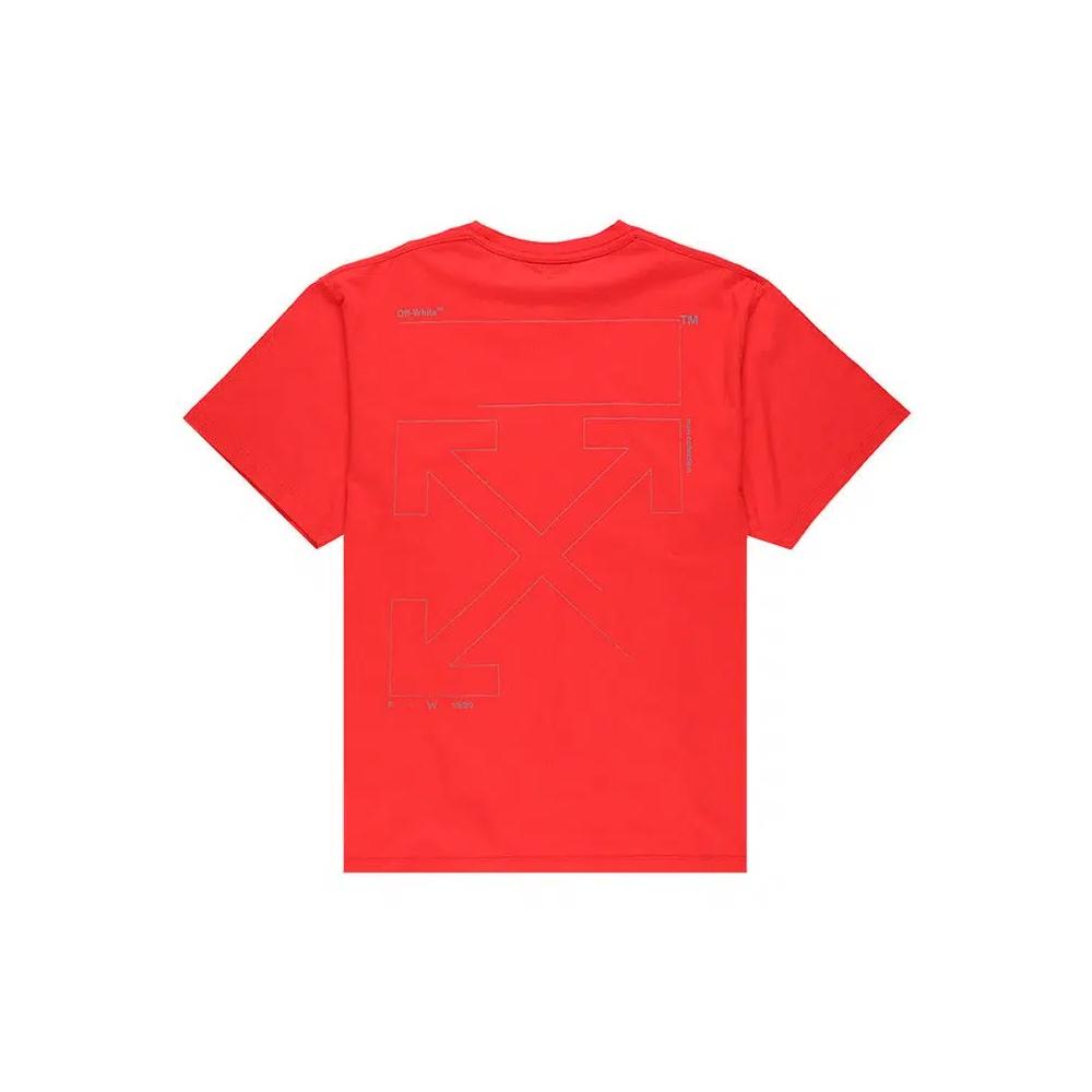 Футболки Off-White Unfinished Oversize T-Shirt 'Red' 2