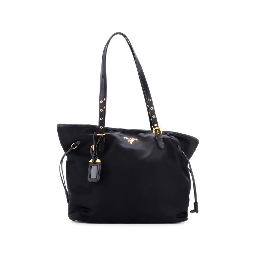 Belted Tessuto and Leather Medium tote bag 1