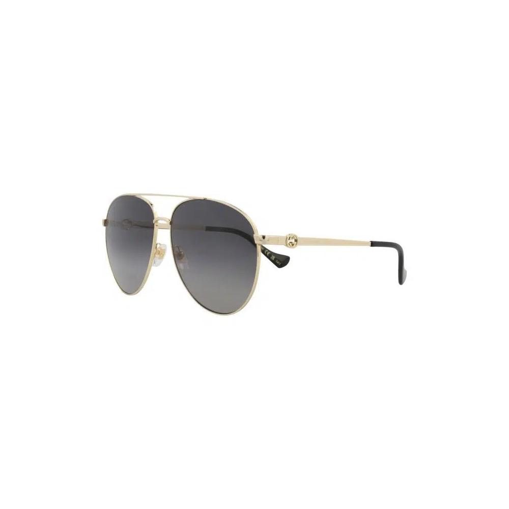 Очки Gucci Aviator-Frame Metal Sunglasses 'Gold Grey' 2
