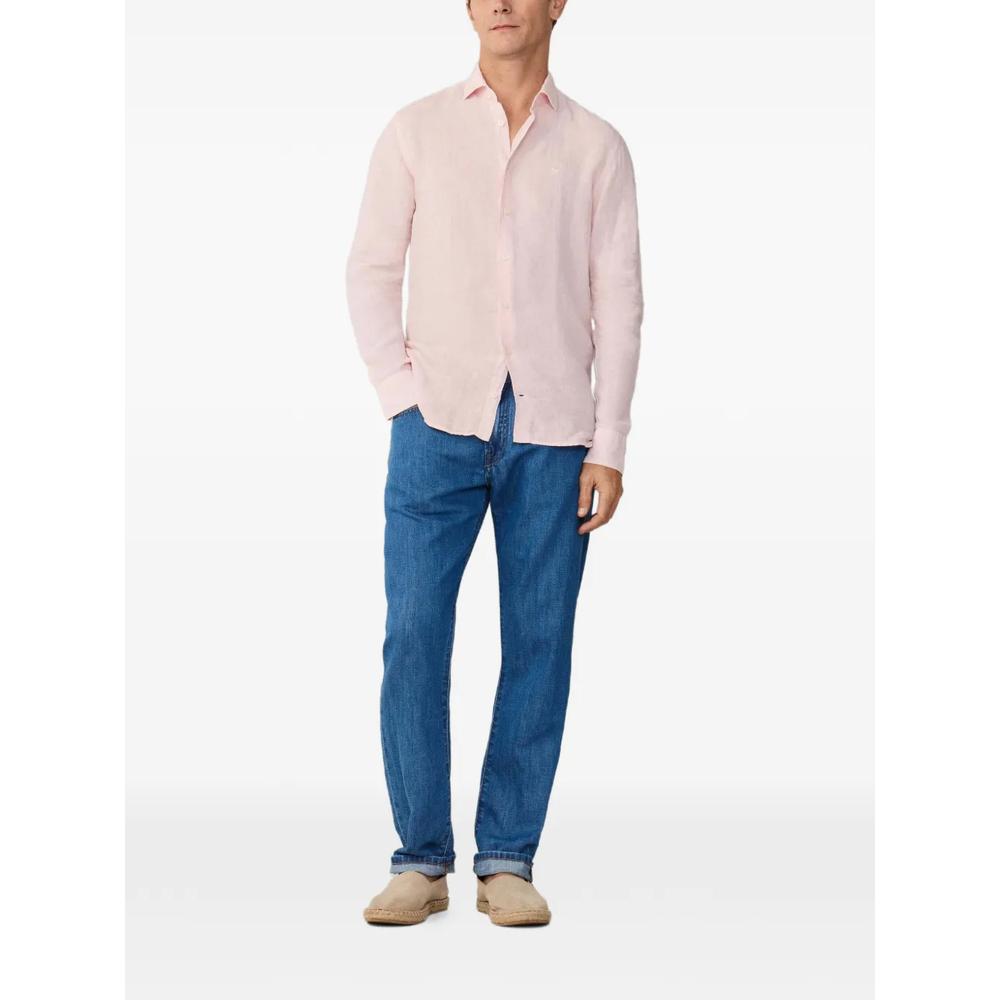 Льняная рубашка Kent с косым воротником 2
