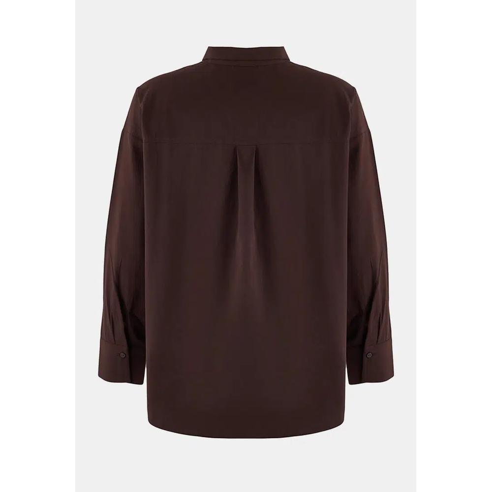 Хлопковая рубашка Oversized из поплина с асимметричными пуговицами 6