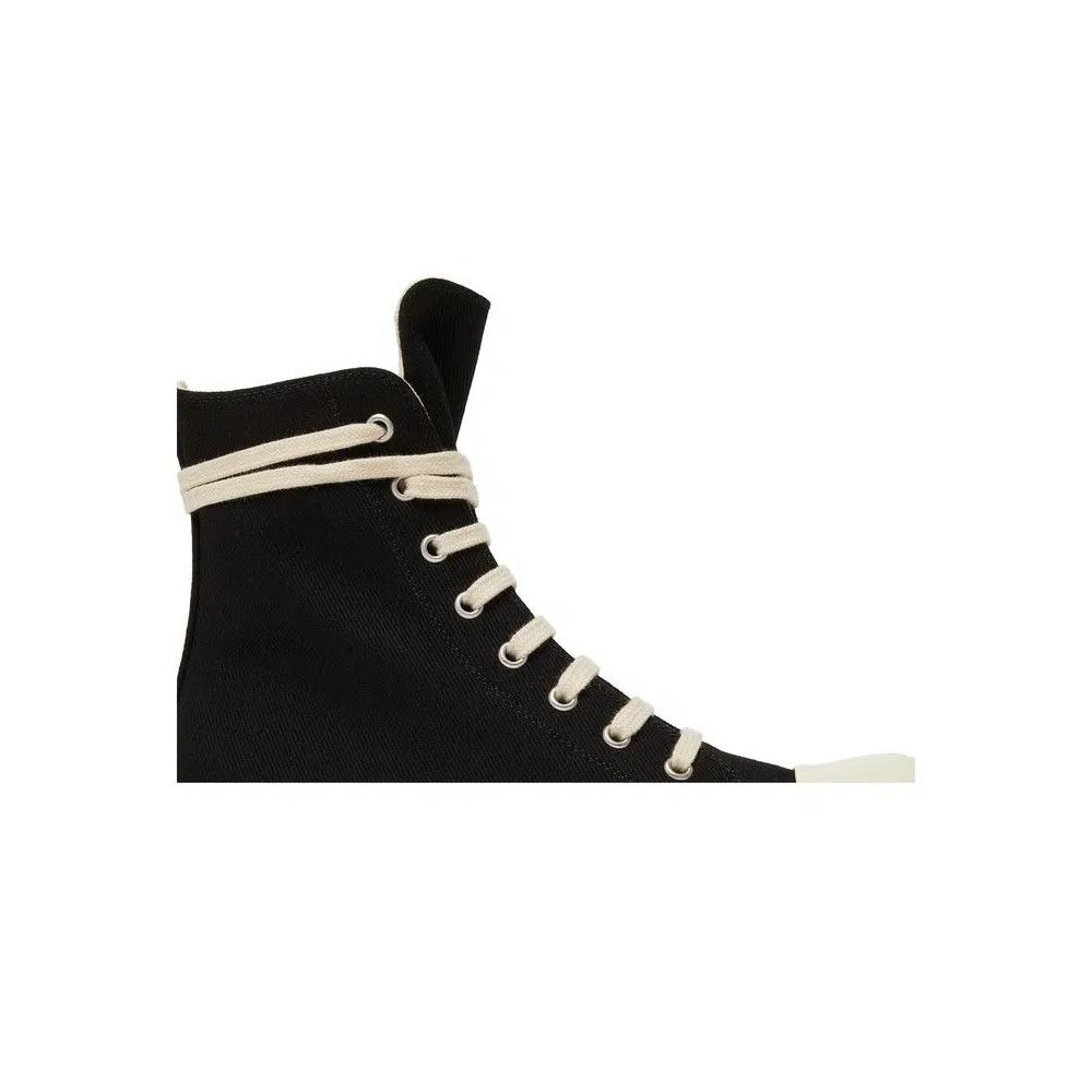 Кроссовки Rick Owens Wmns DRKSHDW Strobe Cotton Denim High 'Black Milk' 2