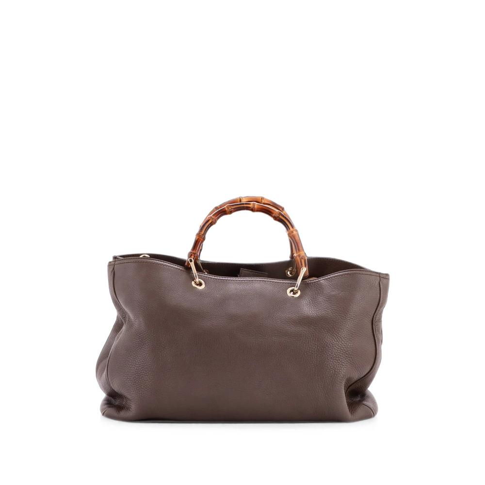 Bamboo Shopper Leather Large tote bag 2