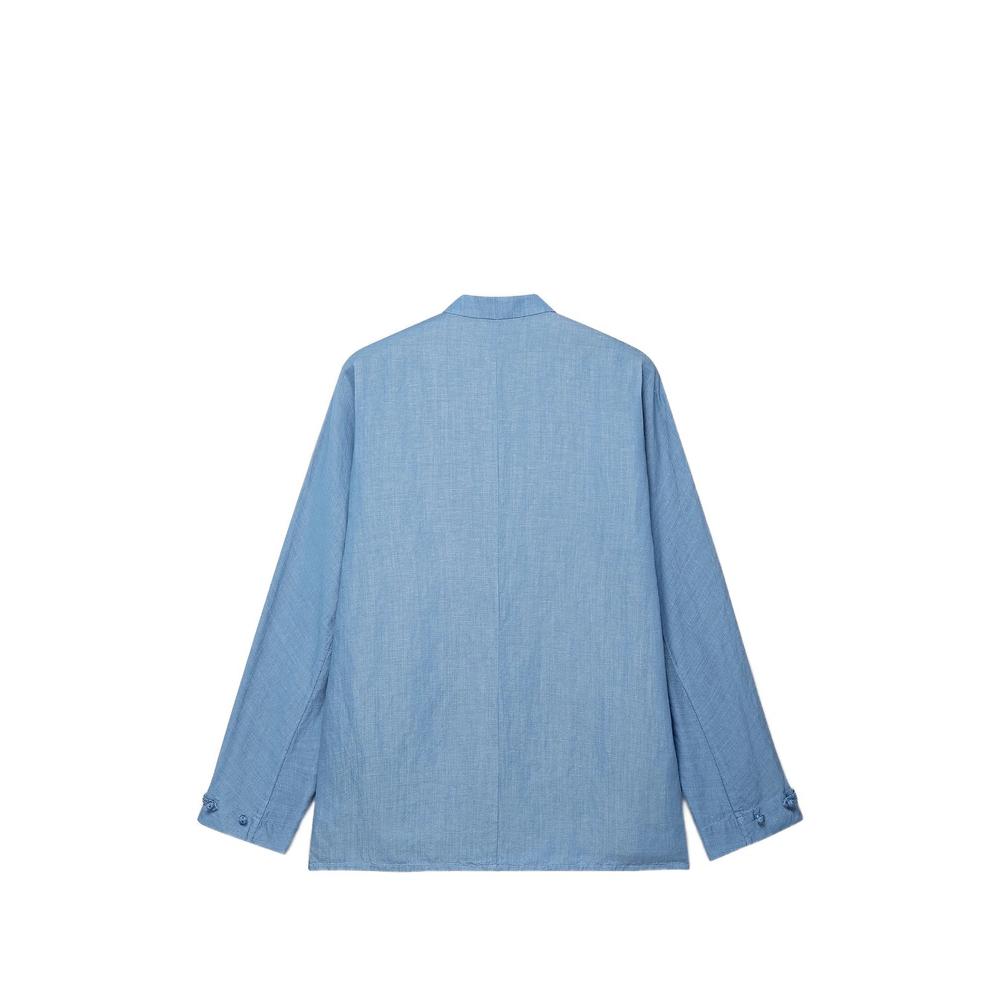 frog-fastening mandarin-collar shirt 7