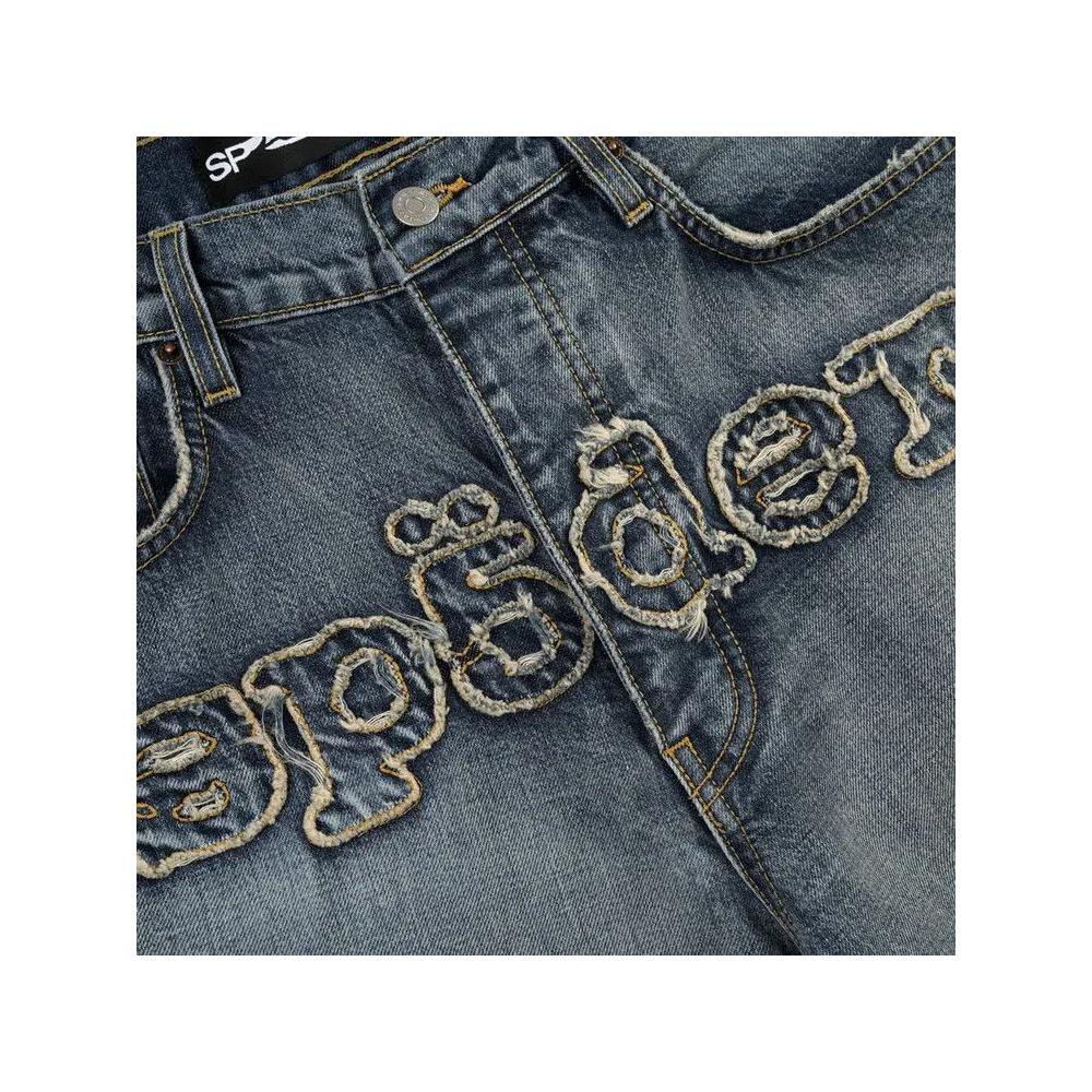 Брюки Sp5der Denim Work Pant 'Light Blue Wash' 3