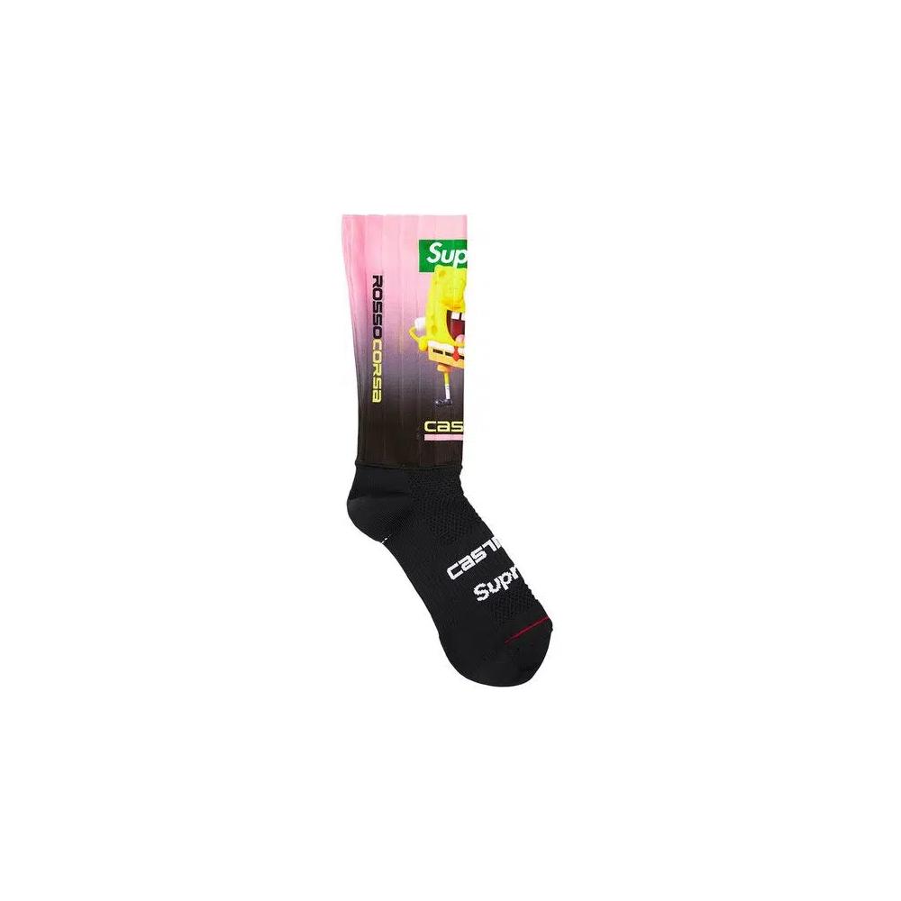 Носки и гетры Supreme x Spongebob Squarepants x Castelli Cycling Sock (1 Pack) 'Black' 1