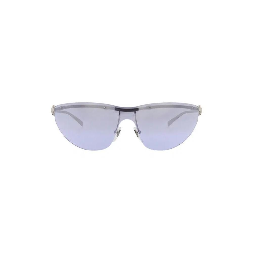 Gucci Shield-Frame Metal Sunglasses 'Серебро/Фиолетовый' 1