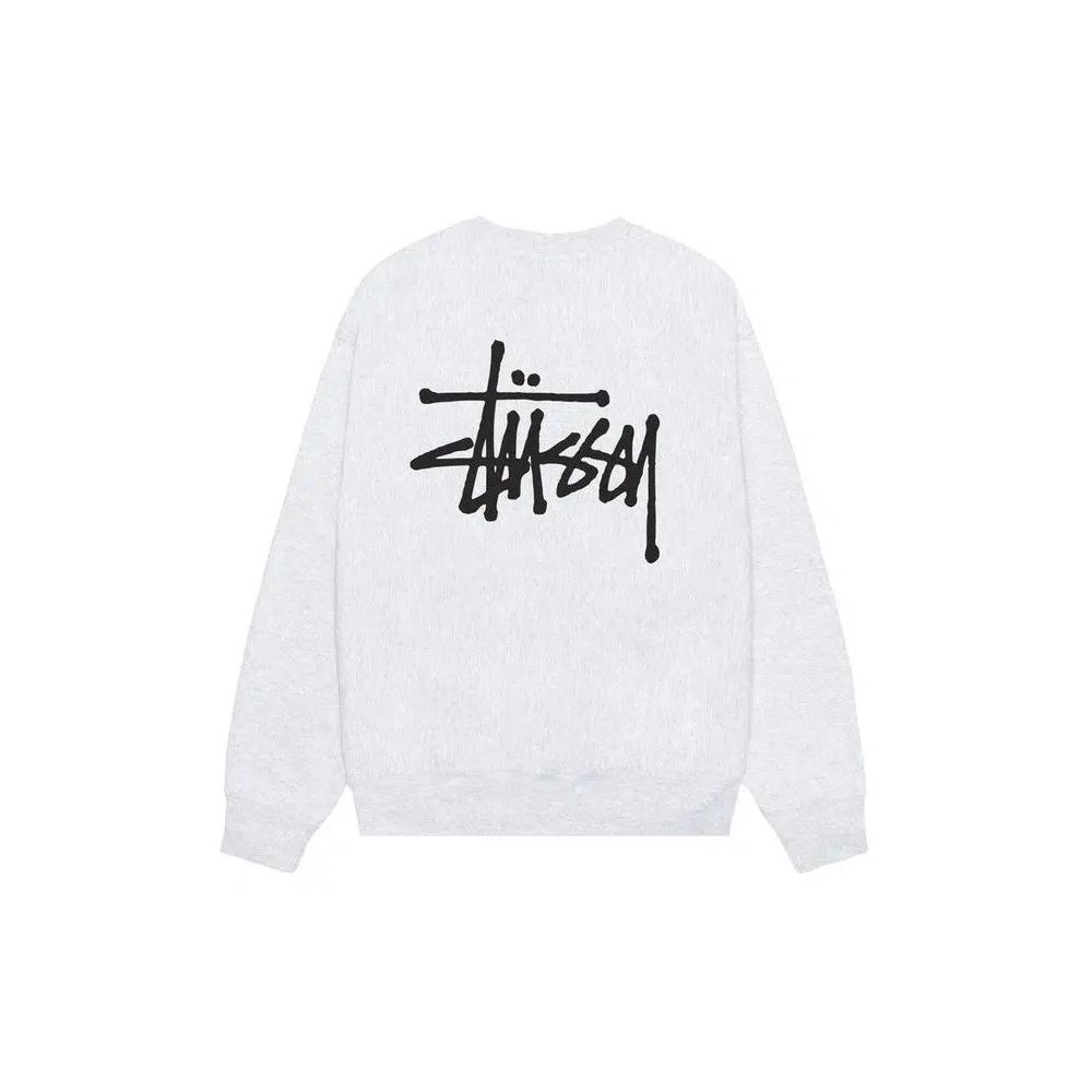 Топы Stussy Basic Crew 'Пепельный Хизер' 2