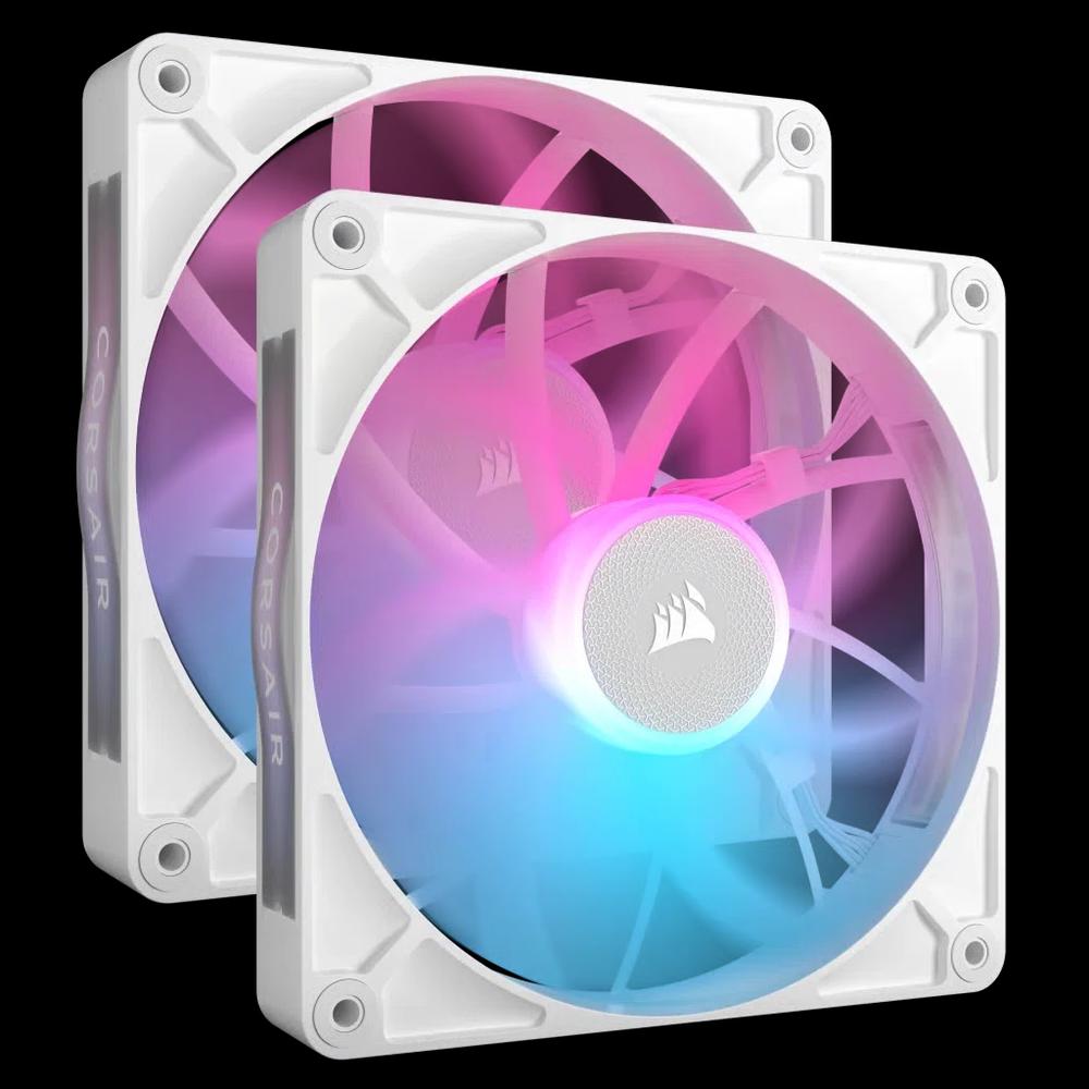 Corsair iCUE LINK RX140 RGB стартовый комплект 140mm PWM вентилятор - Белый (двойной комплект) 1