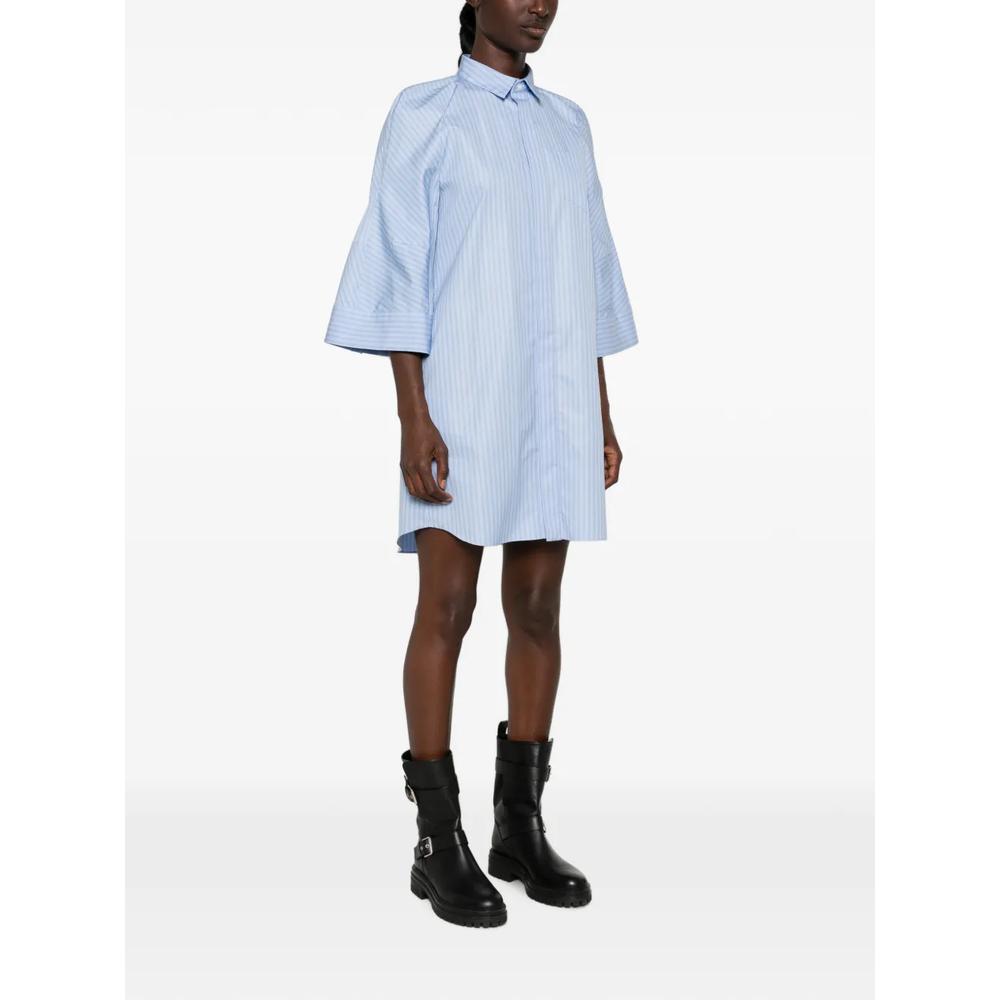 striped flared-sleeve shirt mini dress 3
