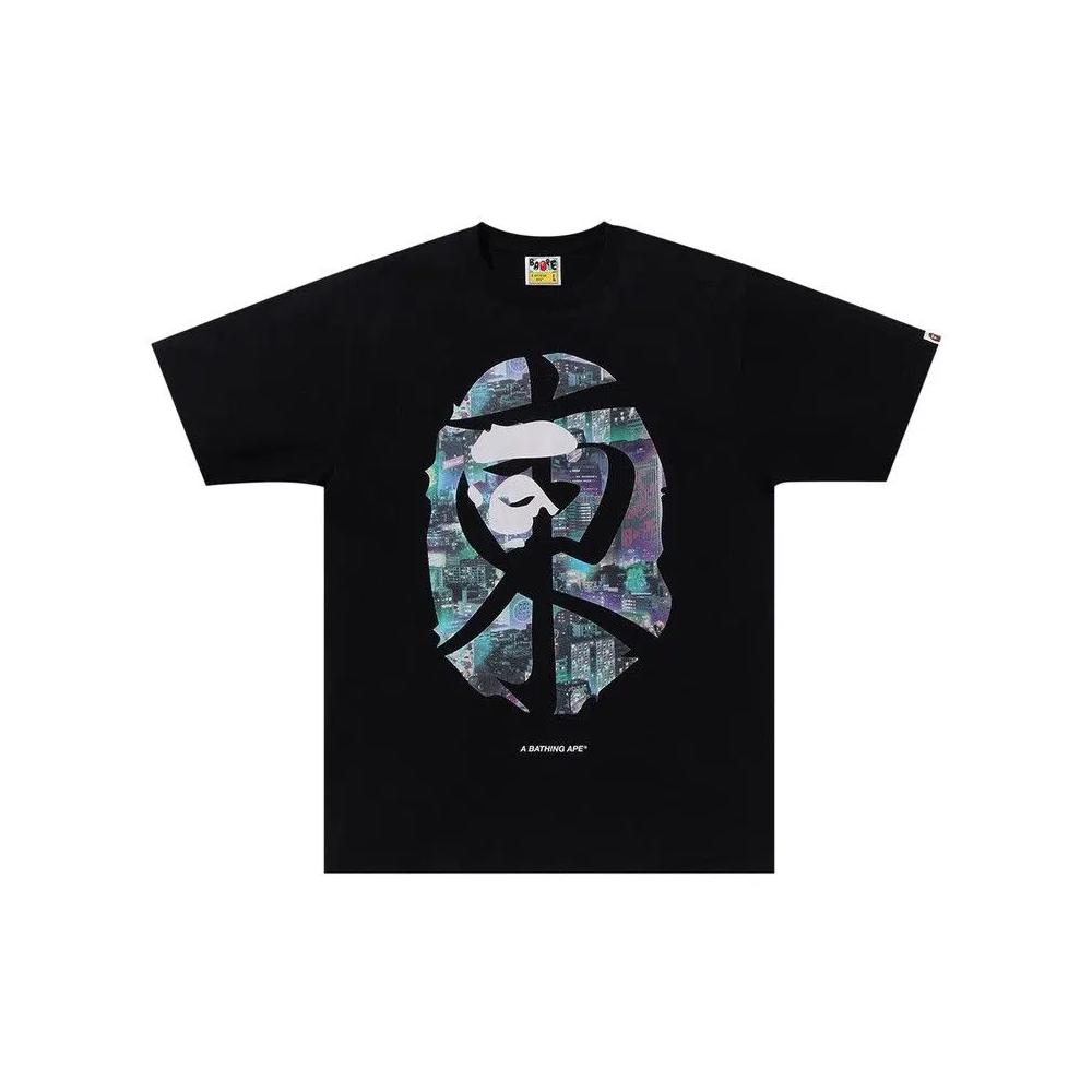 Футболки BAPE Neon Tokyo Tee 'Black' 1