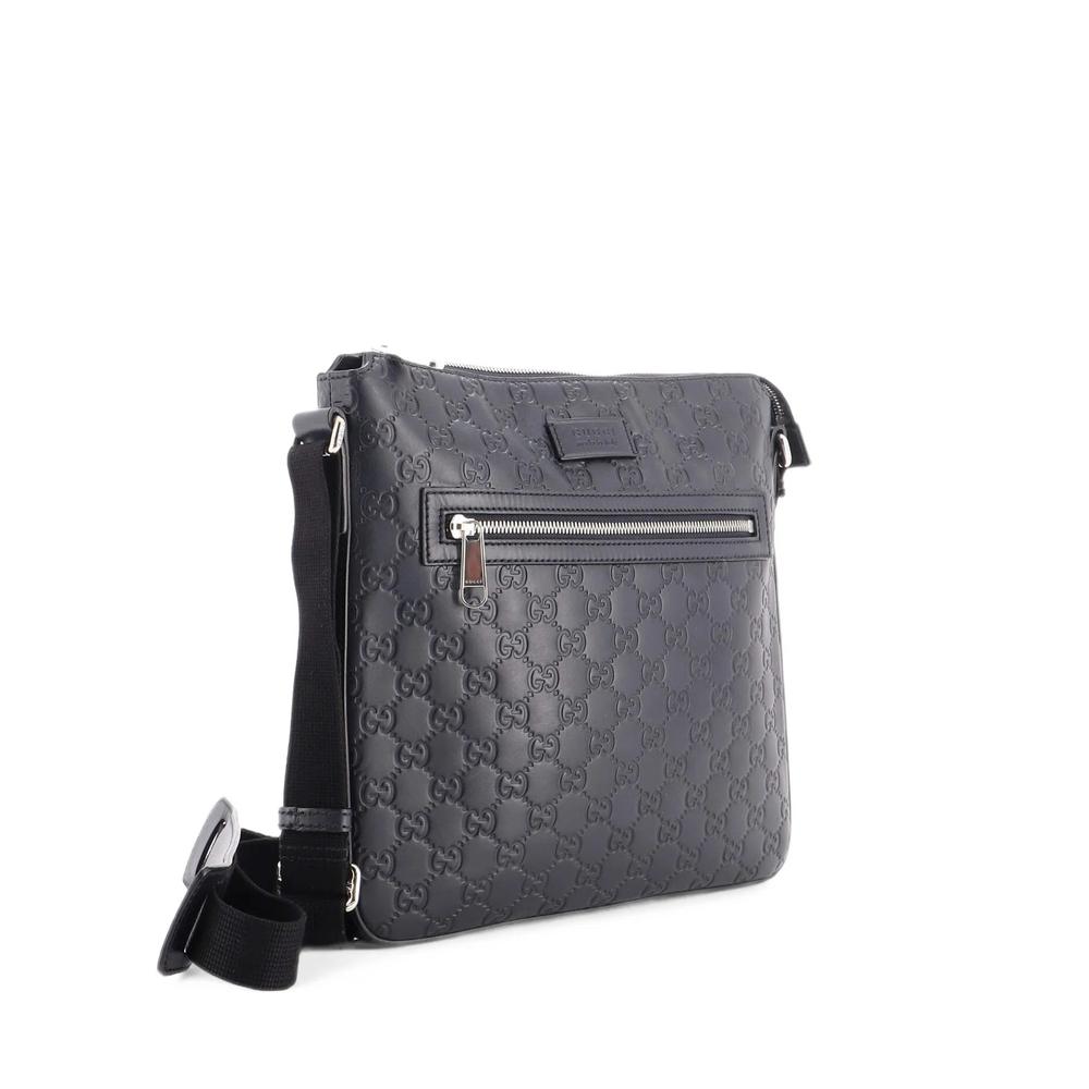 Signature Zip Messenger Bag Guccissima Leather Medium crossbody bag 1