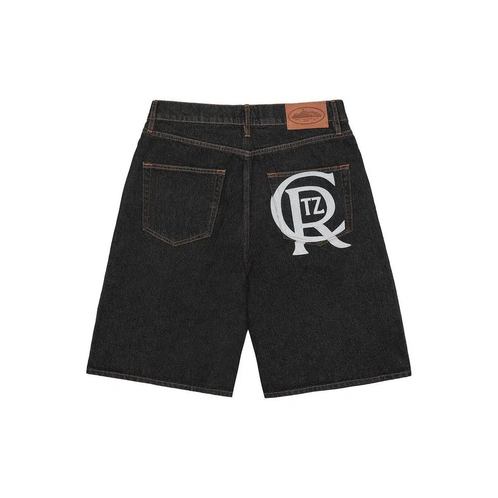 Шорты Corteiz Crest Chainstitch Denim Short 'Washed Black' 2