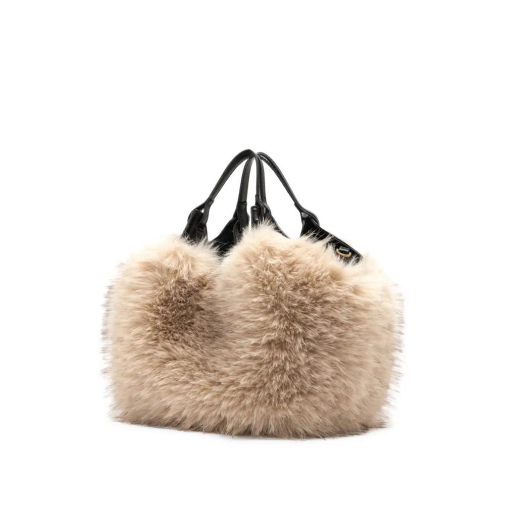 medium Dua faux-fur detachable-strap tote bag 3