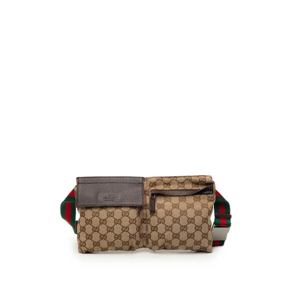 Поясная сумка Double Pocket из канваса с узором GG (2000-2015 годы) 1