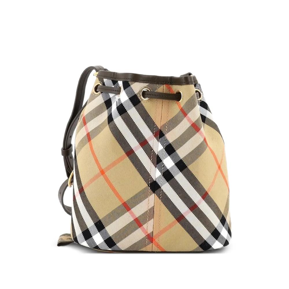 Маленькая сумка-ведро Wristlet из канваса в клетку Vintage Check 2
