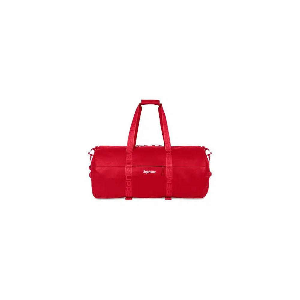 Дорожные сумки Supreme Leather Large Duffle Bag 'Красный' 1