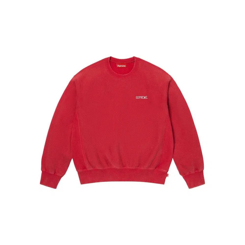 Свитшоты Supreme Washed Crewneck «Red» 1