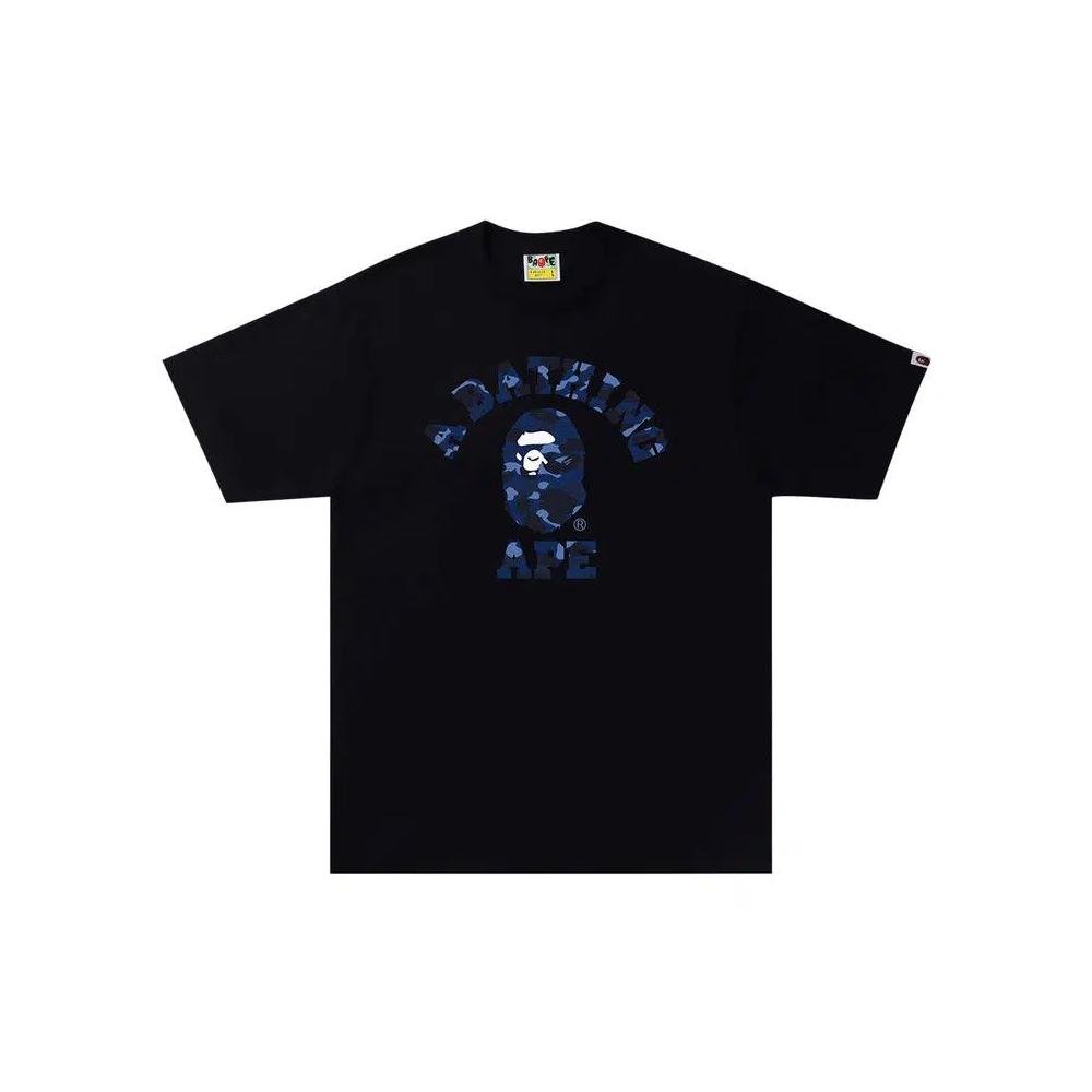 Футболки BAPE Color Camo A College Tee 'Black/Navy' 1