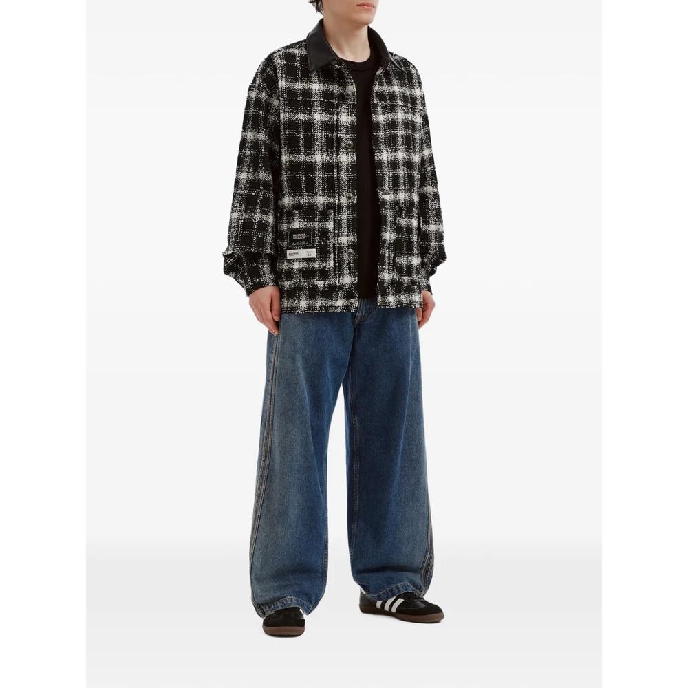 check-pattern contrast-collar jacket 2