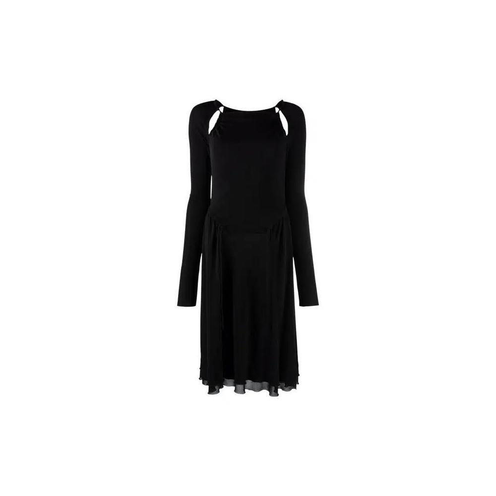 Платья миди Ferragamo Cut-Out Detailed Midi Dress 'Черный' 1