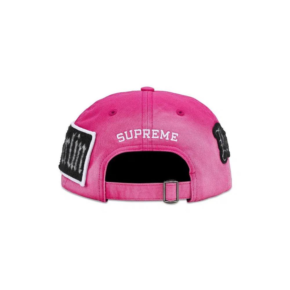 Кепки Supreme City Patches 6-Panel 'Magenta' 2