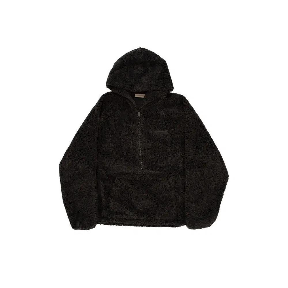Толстовки на молнии Fear of God Essentials Polar Fleece Half Zip Hoodie 'Iron' 1