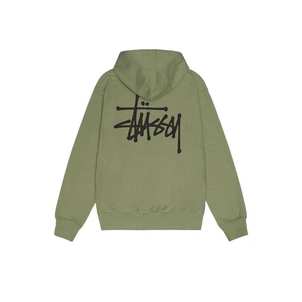 Худи Stussy Basic Pigment Dyed Hoodie 'Artichoke' 2