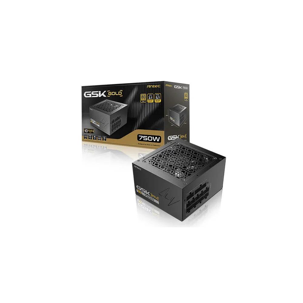 Antec GSK750 V2 ATX3.1 750W 80Plus Gold полностью модульный блок питания - черный 6