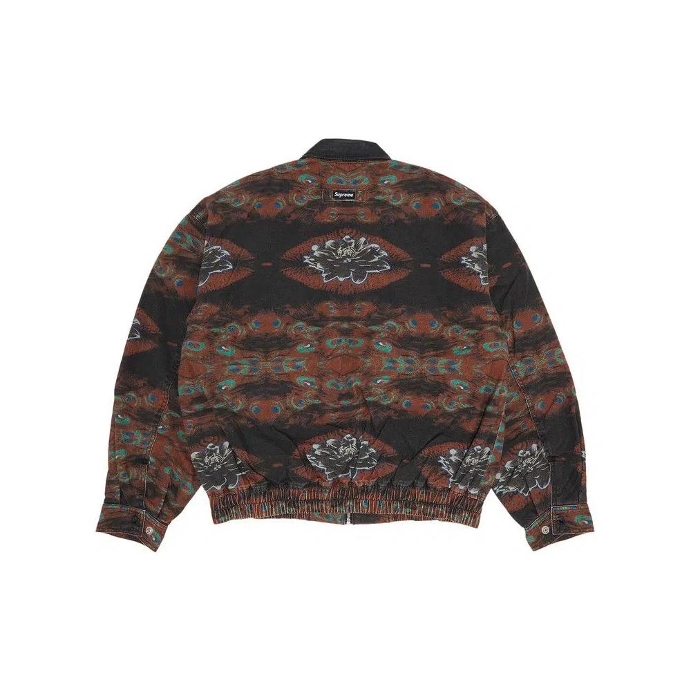 Куртки Supreme Leather Collar Utility Jacket 'Peacock' 2