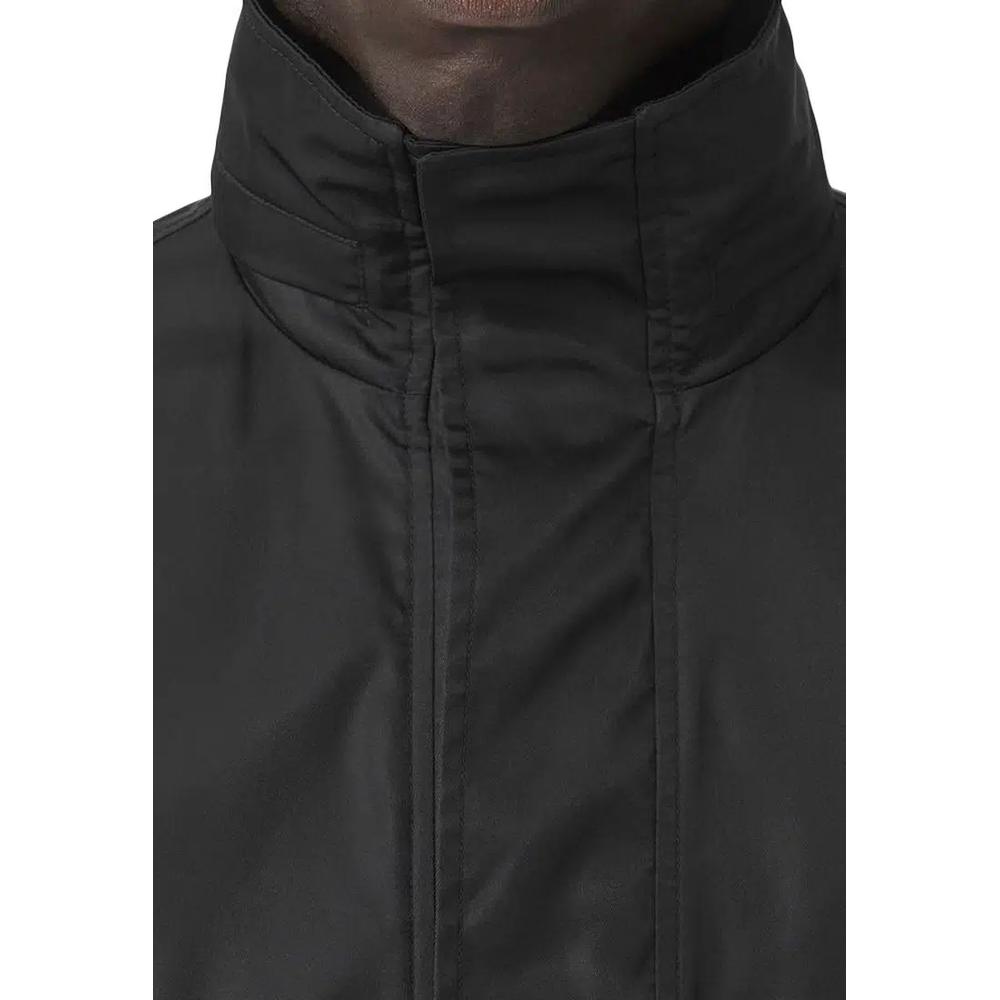 Burberry Packaway Hood Monogram Motif куртка черного цвета 3
