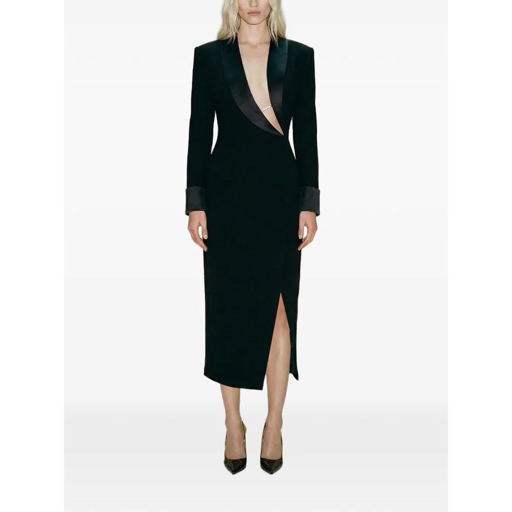 Veda satin-trim cut-out midi dress 2
