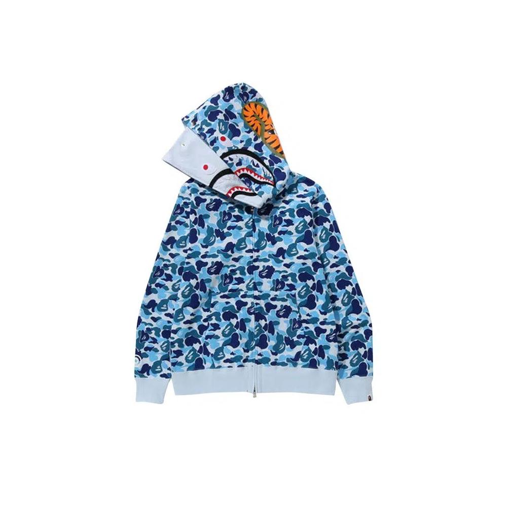 Молнии BAPE ABC Camo Double Shark Full Zip Hoodie «Blue» 3