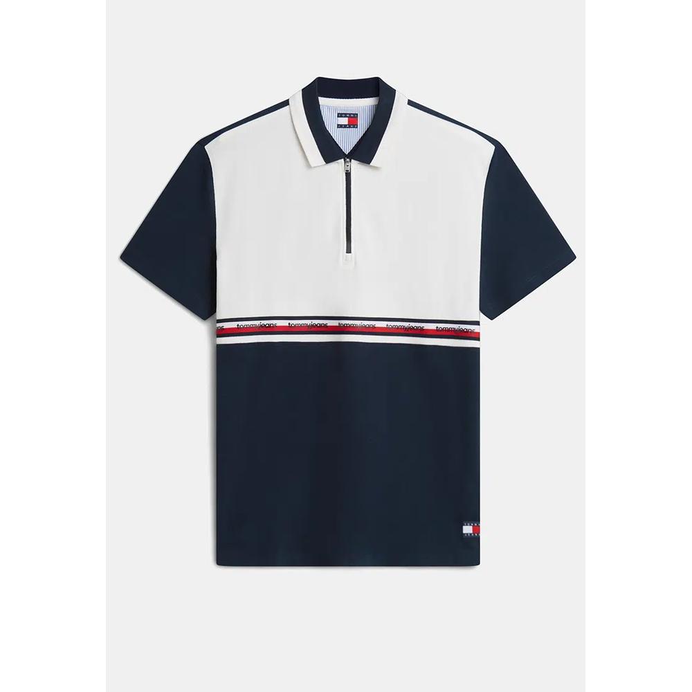 Свободное поло с четвертной молнией - Tommy Jeans 5