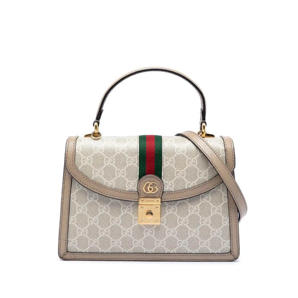 Маленькая сумка-сэтчел GG Canvas Web Ophidia Top Handle Flap (2016-2026 годы) 1