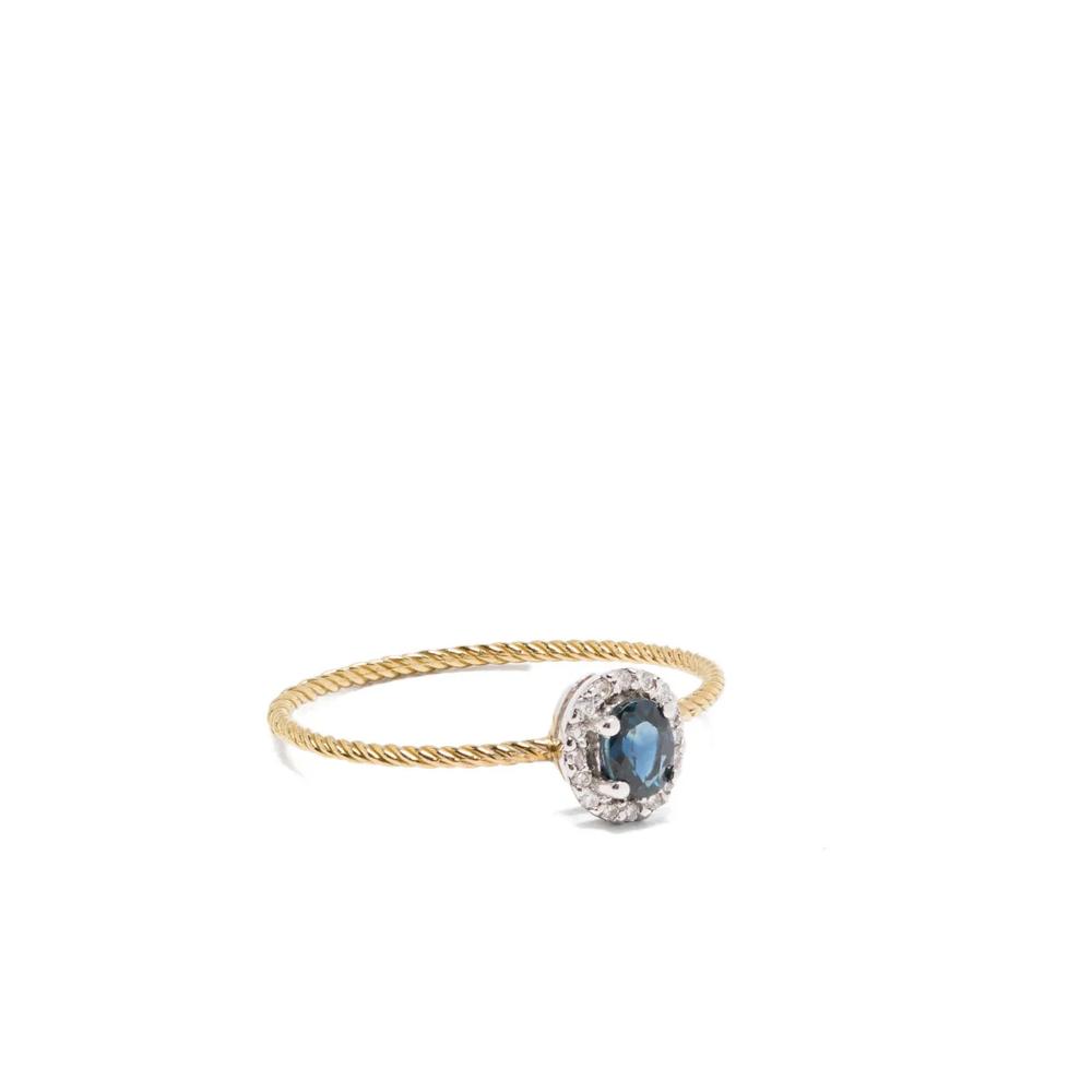 18kt yellow gold sapphire ring 1