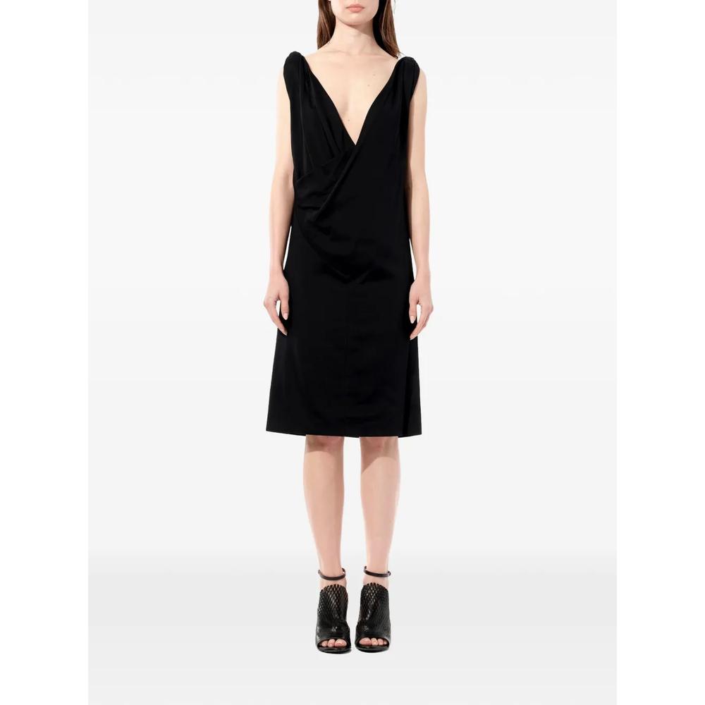 asymmetric V-neck dress 2