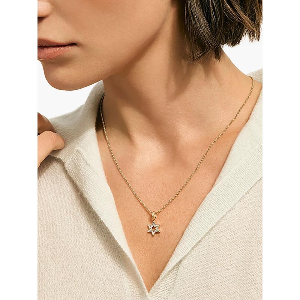 Колье JH Essential Star Of David из желтого золота 2